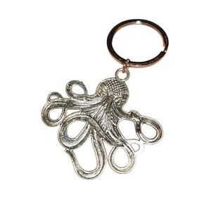 Silver Octopus Keychain